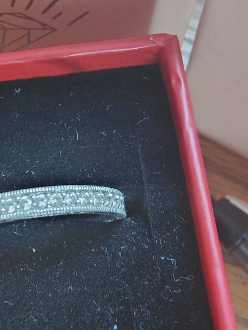 Bridal Set CZ Square Cut With Intricate Detail - Picture 9 of 9